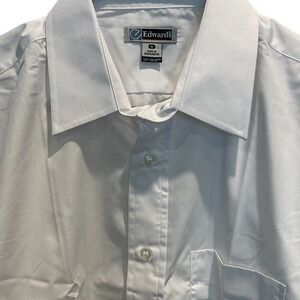 Edwards Button Down Shirt Medium Mens‎ White Short Sleeve Tuff-Tested 1313-000